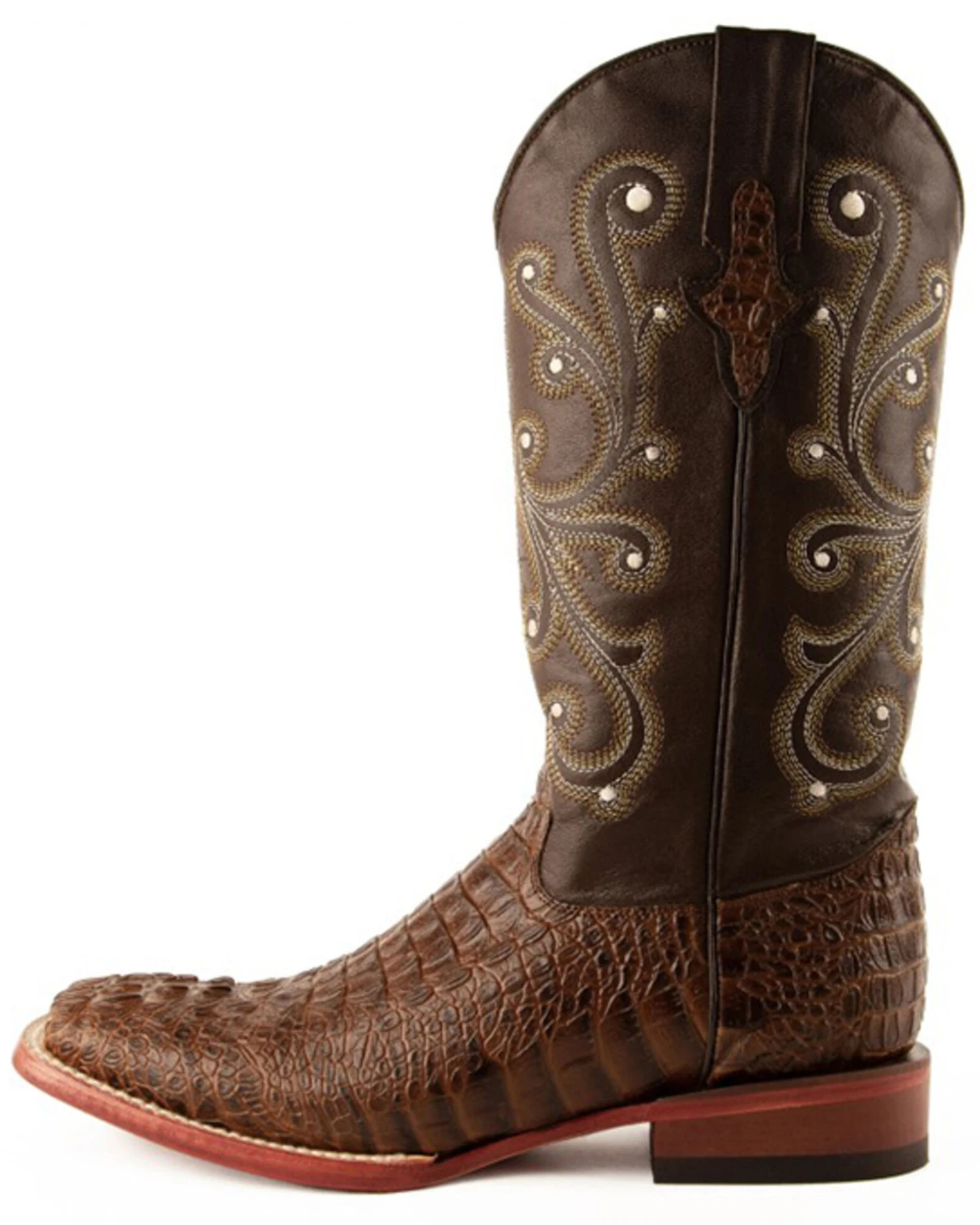 Ferrini Men's Caiman Croc Print Western Boots - Broad Square Toe 8 Ferrini Men's Caiman Croc Print Western Boots - Broad Square Toe - Image 6