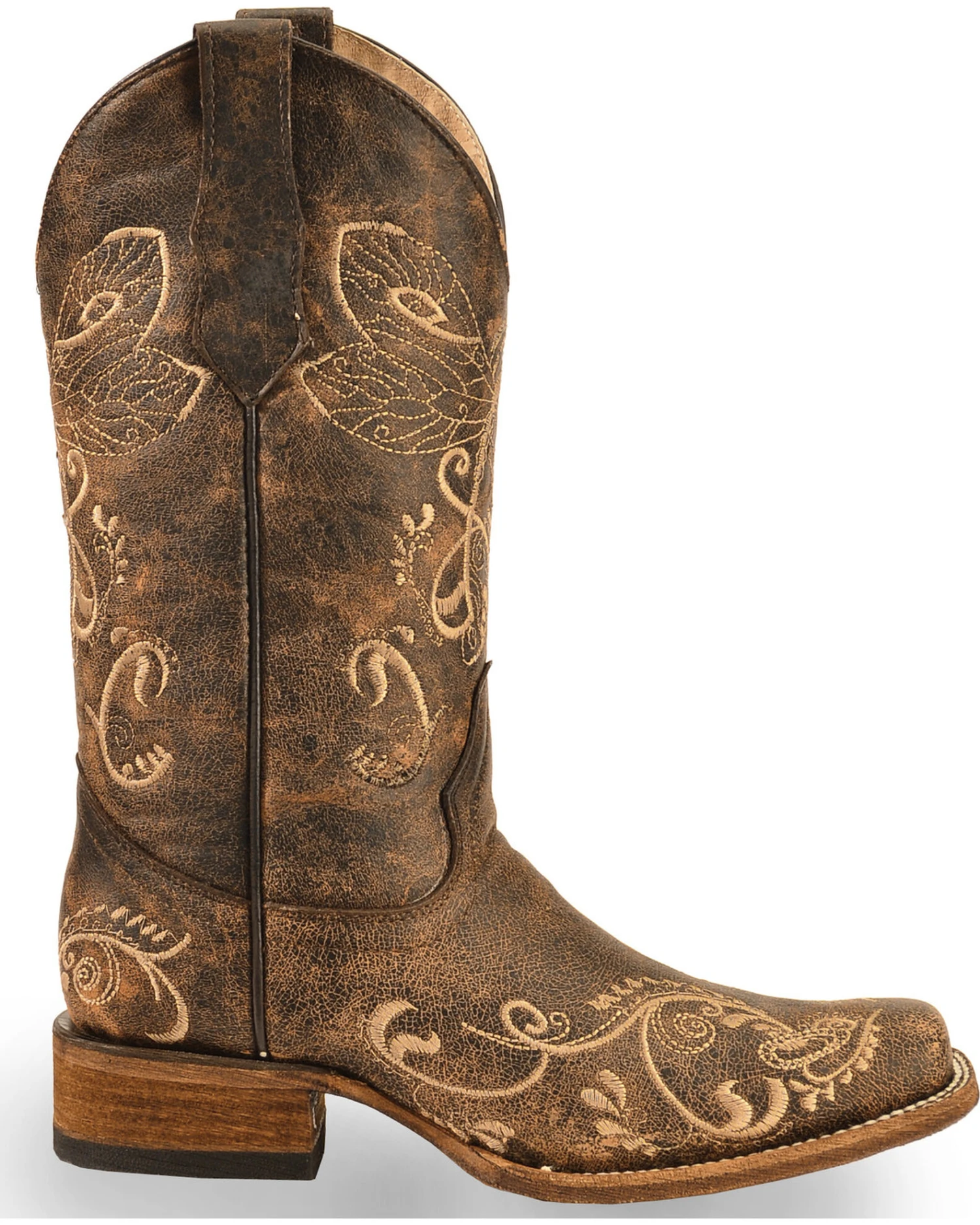 Circle G Women's Dragonfly Embroidered Western Boots - Square Toe 4 Circle G Women's Dragonfly Embroidered Western Boots - Square Toe - Image 2