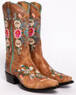 Macie Bean Women's Rose Garden Western Boots - Snip Toe -Deals ROPER Store 0458L9 D2 FT