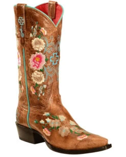 Macie Bean Women's Rose Garden Western Boots - Snip Toe