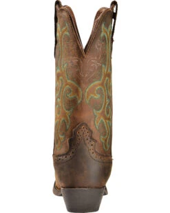 Justin Women's 12" Square Toe Stampede Western Boots -Deals ROPER Store 045E79 PH BK