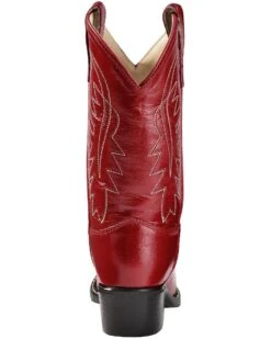 Old West Girls' Red Leather Western Boots - Pointed Toe 15 Old West Girls' Red Leather Western Boots - Pointed Toe -Deals ROPER Store 053C67 70 BK