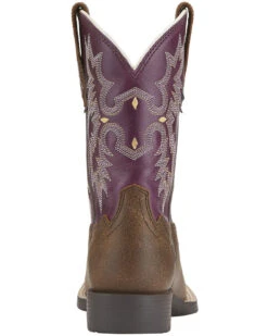 Ariat Little Girls' Tombstone Boots - Square Toe -Deals ROPER Store 053H96 ZS BK
