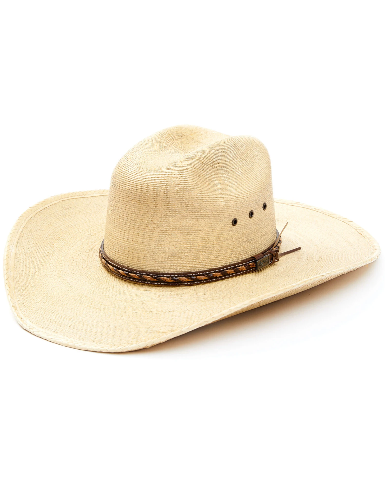Larry Mahan 30X Lawton Palm Straw Cowboy Hat 4 Larry Mahan 30X Lawton Palm Straw Cowboy Hat - Image 2