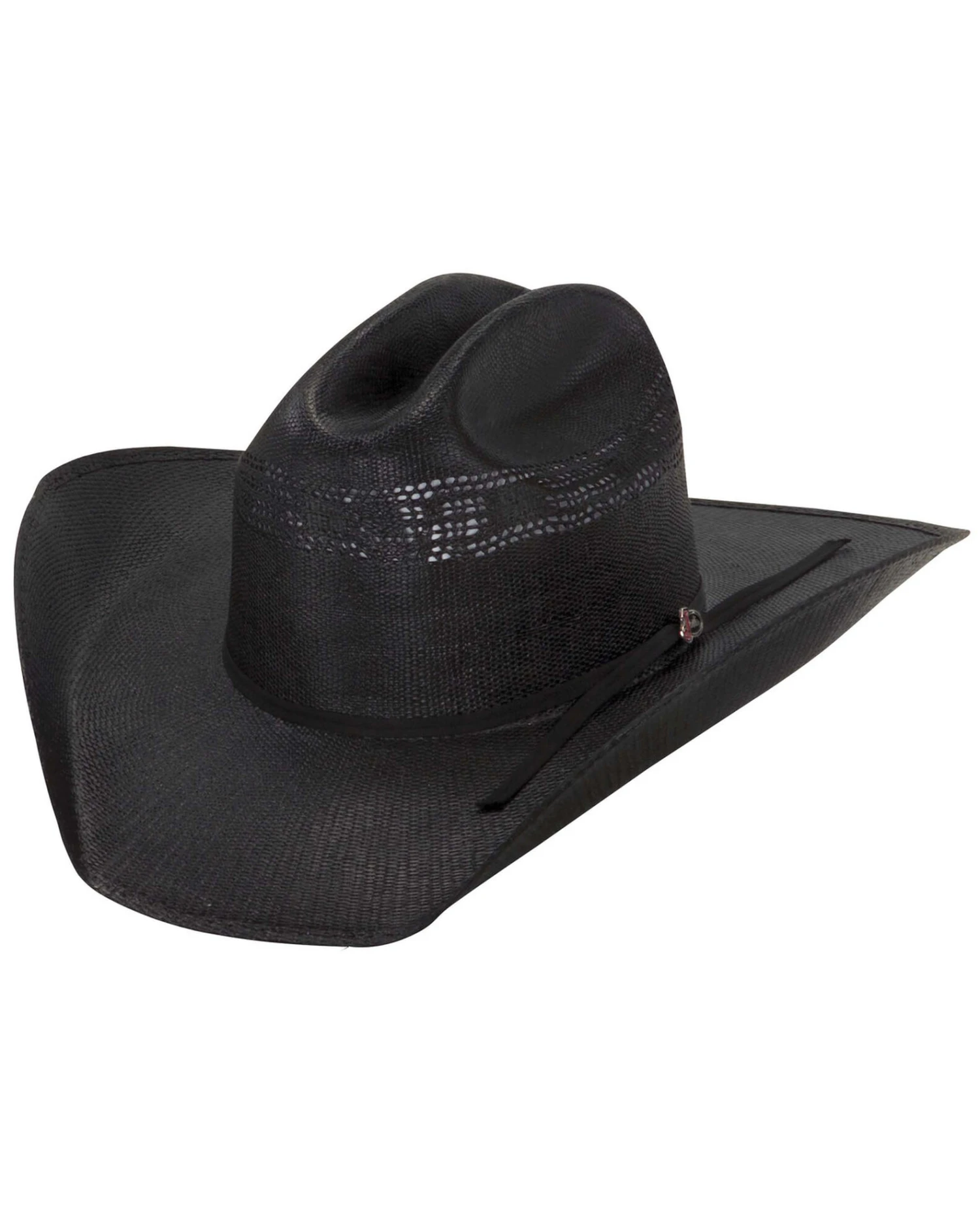 Justin Men's 20X Cutter Black Straw Cowboy Hat 3 Justin Men's 20X Cutter Black Straw Cowboy Hat
