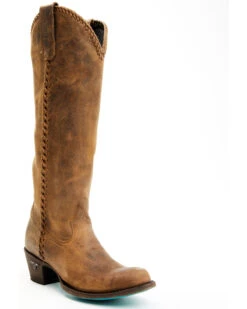 Lane Women's Plain Jane Brown Western Boots - Round Toe 