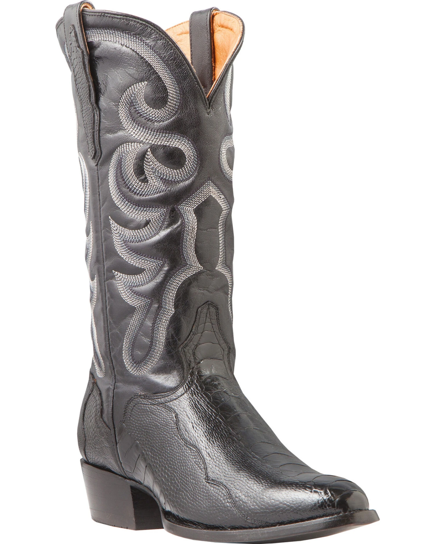 El Dorado Men's Handmade Ostrich Leg Western Boots - Medium Toe 3 El Dorado Men's Handmade Ostrich Leg Western Boots - Medium Toe