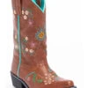 Shyanne Girls' Floral Embroidery Western Boots - Snip Toe -Deals ROPER Store 2000253413 200 P1