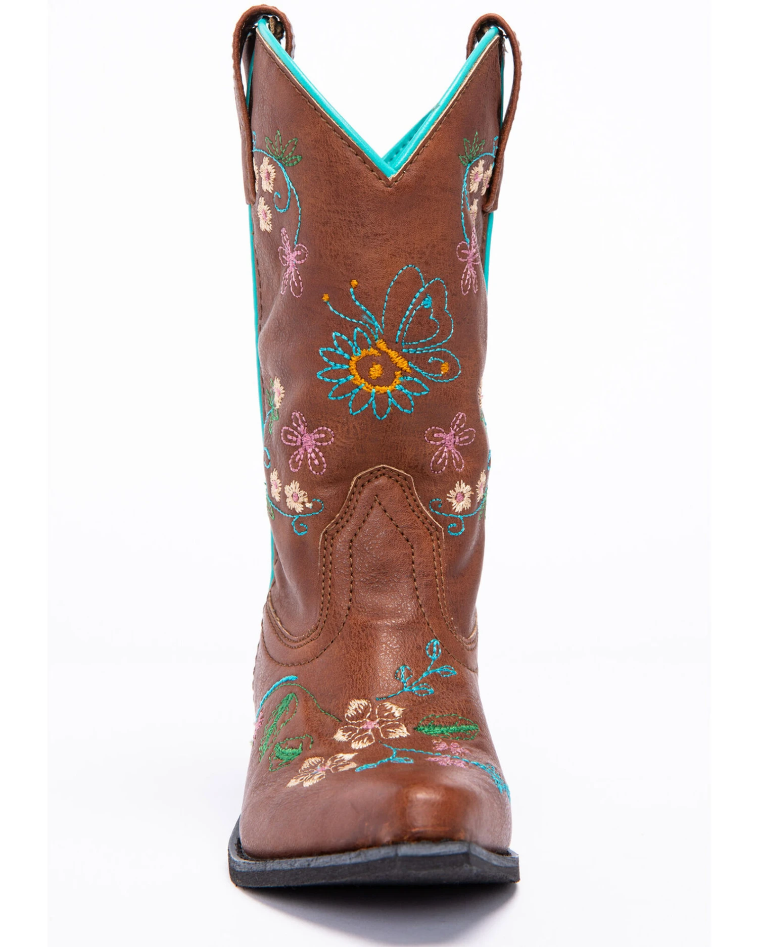 Shyanne Girls' Floral Embroidery Western Boots - Snip Toe 6 Shyanne Girls' Floral Embroidery Western Boots - Snip Toe - Image 4