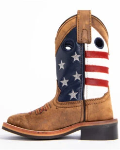 Cody James Boys' USA Flag Western Boots - Broad Square Toe -Deals ROPER Store 2000253465 200 P3