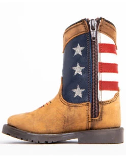 Cody James Toddler Boys' USA Flag Western Boots - Broad Square Toe -Deals ROPER Store 2000253466 200 P3