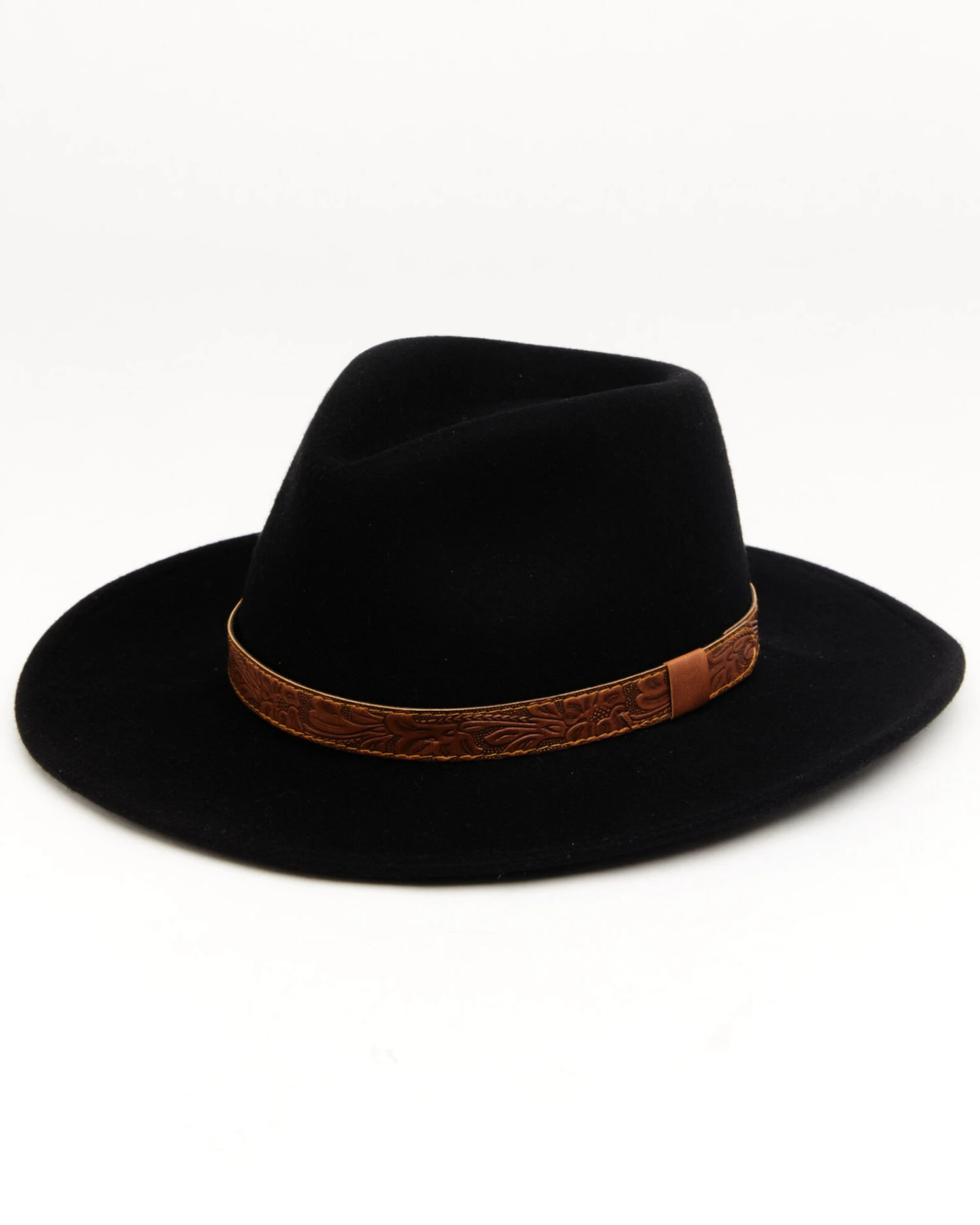 Cody James Men's Brown Leather Embossed Band Western Felt Hat 3 Cody James Men's Brown Leather Embossed Band Western Felt Hat