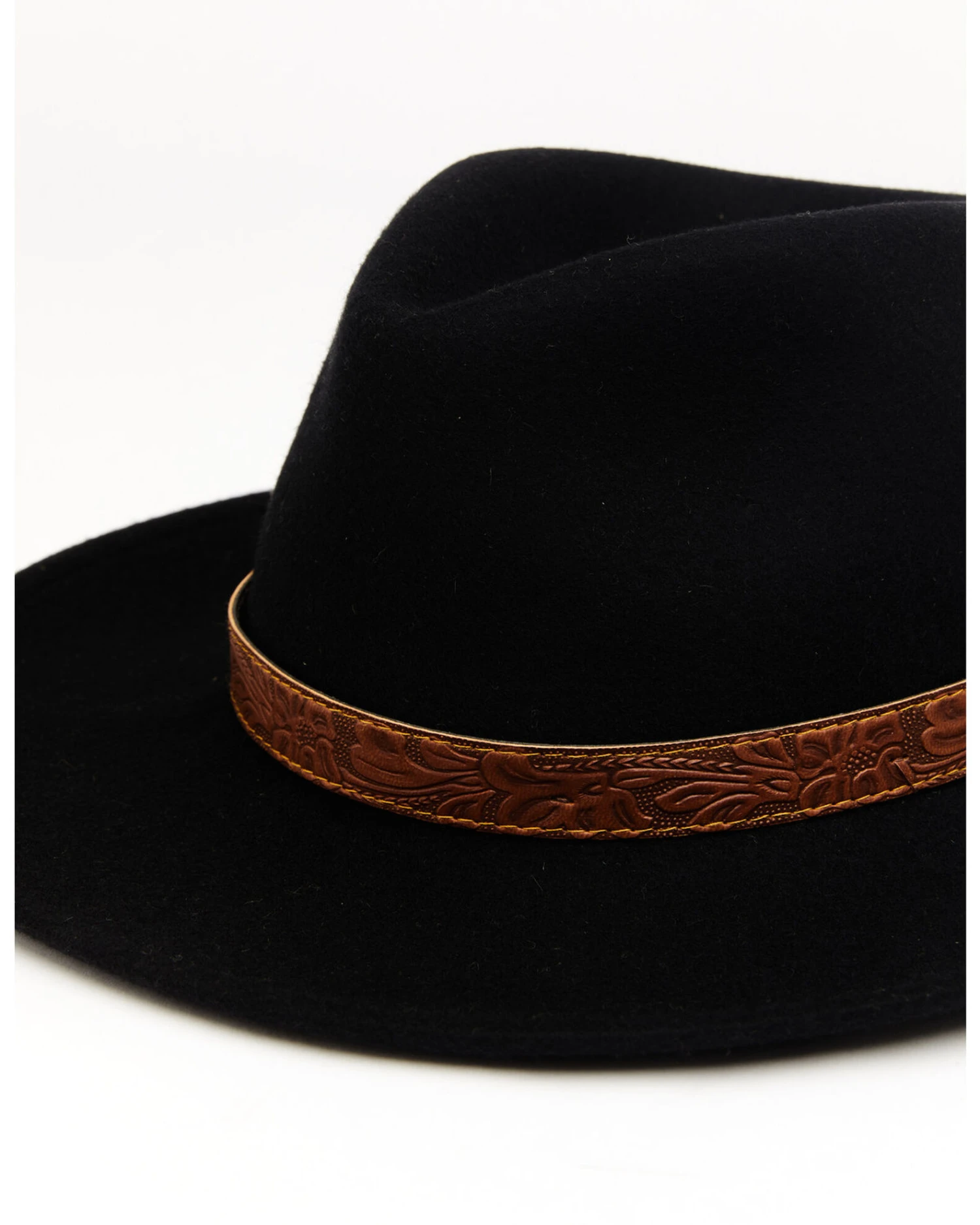 Cody James Men's Brown Leather Embossed Band Western Felt Hat 4 Cody James Men's Brown Leather Embossed Band Western Felt Hat - Image 2