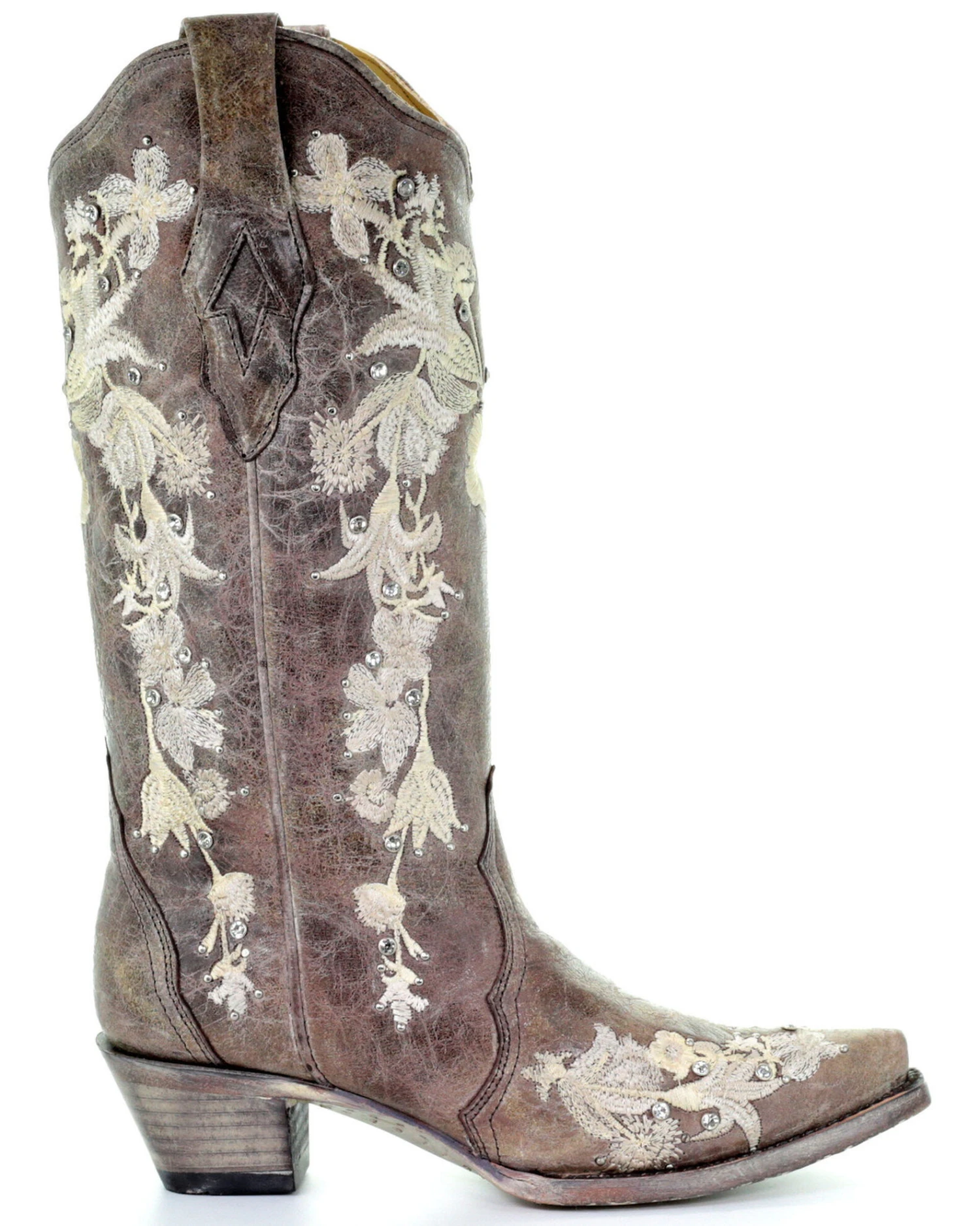 Corral Women's Flower Embroidery Western Boots - Snip Toe 4 Corral Women's Flower Embroidery Western Boots - Snip Toe - Image 2