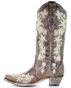 Corral Women's Flower Embroidery Western Boots - Snip Toe 9 Corral Women's Flower Embroidery Western Boots - Snip Toe -Deals ROPER Store 2000275620 205 P3