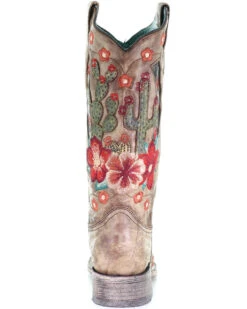 Corral Women's Cactus Floral Embroidery Overlay Western Boots - Square Toe 10 Corral Women's Cactus Floral Embroidery Overlay Western Boots - Square Toe -Deals ROPER Store 2000282865 251 P4