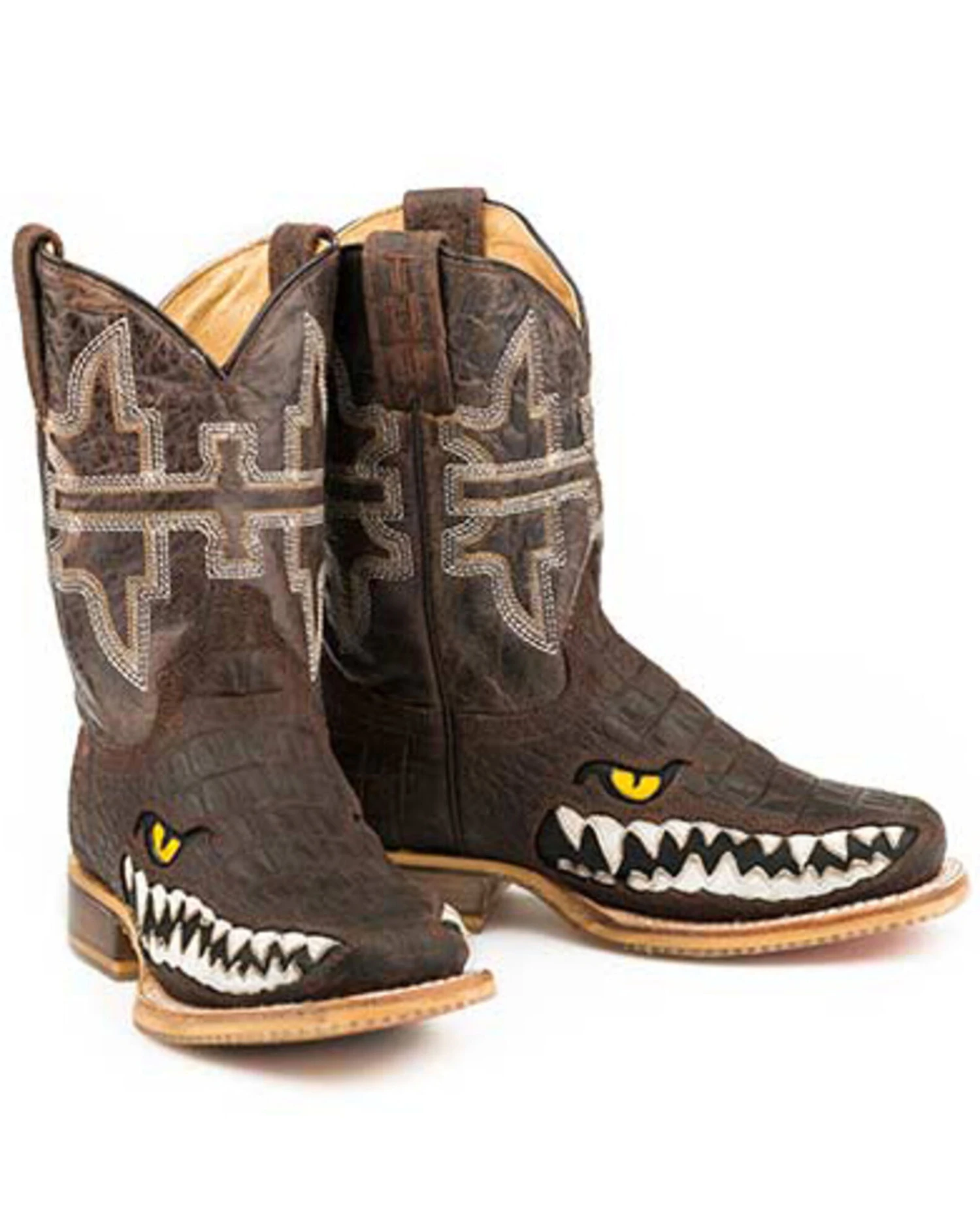 Tin Haul Boys' Swamp Chomp Western Boots - Broad Square Toe 5 Tin Haul Boys' Swamp Chomp Western Boots - Broad Square Toe - Image 3