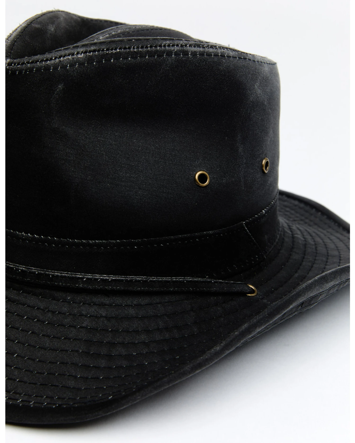 Hawx Men's Black Outback Weathered Cotton Sun Work Hat 5 Hawx Men's Black Outback Weathered Cotton Sun Work Hat - Image 3