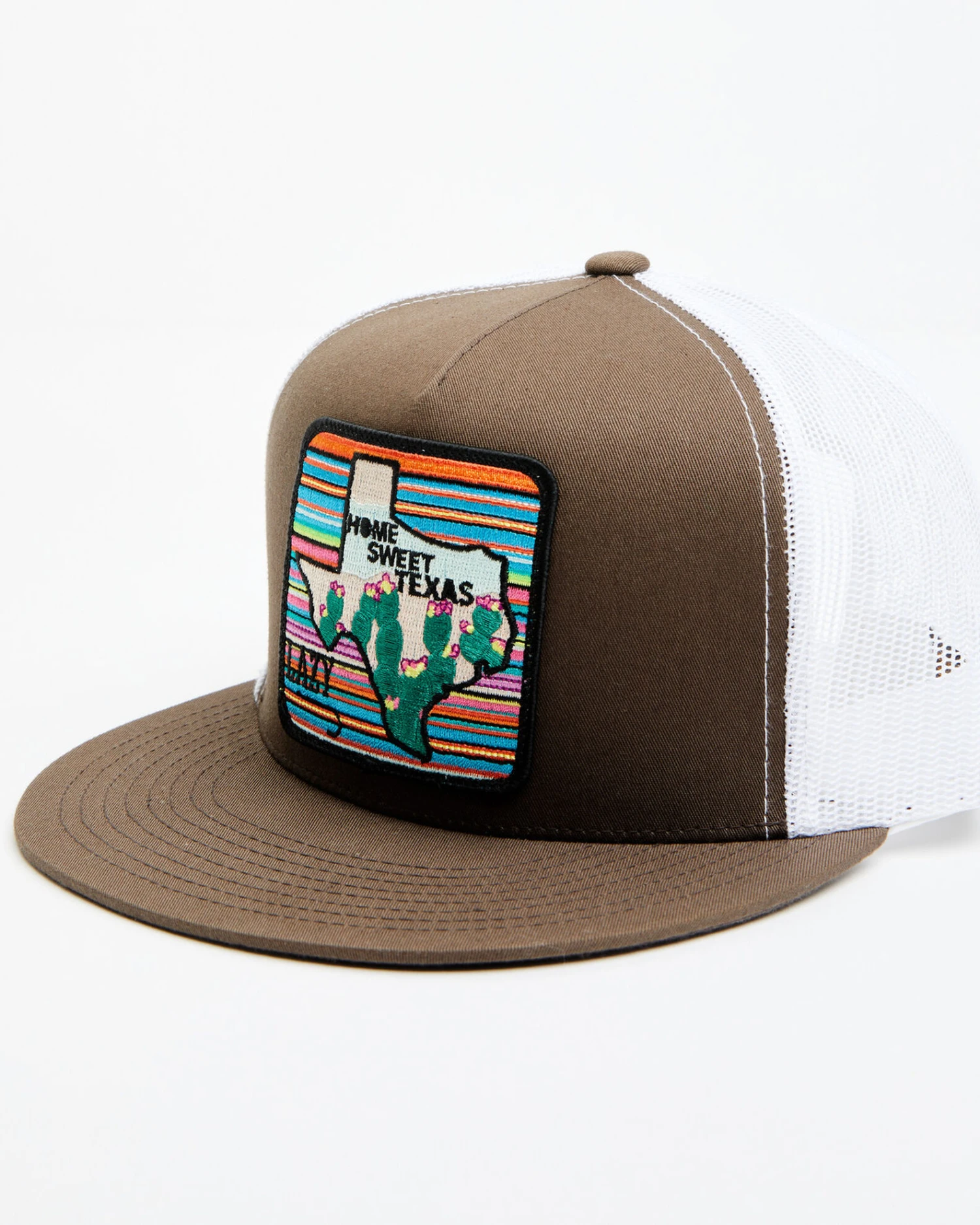 Lazy J Ranch Wear Men's Brown Home Sweet Texas Serape Patch Mesh-Back Ball Cap 3 Lazy J Ranch Wear Men's Brown Home Sweet Texas Serape Patch Mesh-Back Ball Cap