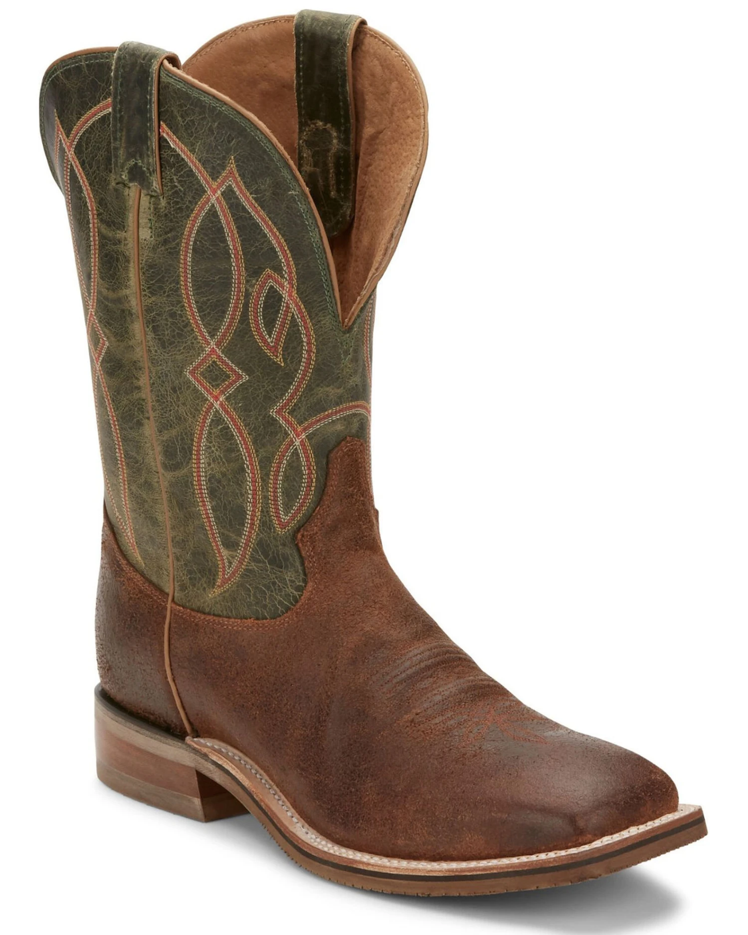 Tony Lama Men's Landgrab Brown Western Boots - Broad Square Toe 3 Tony Lama Men's Landgrab Brown Western Boots - Broad Square Toe