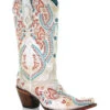Corral Women's Turquoise Embroidery With Studs Western Boots - Snip Toe 1 Corral Women's Turquoise Embroidery With Studs Western Boots - Snip Toe -Deals ROPER Store 2000322568 100 P1