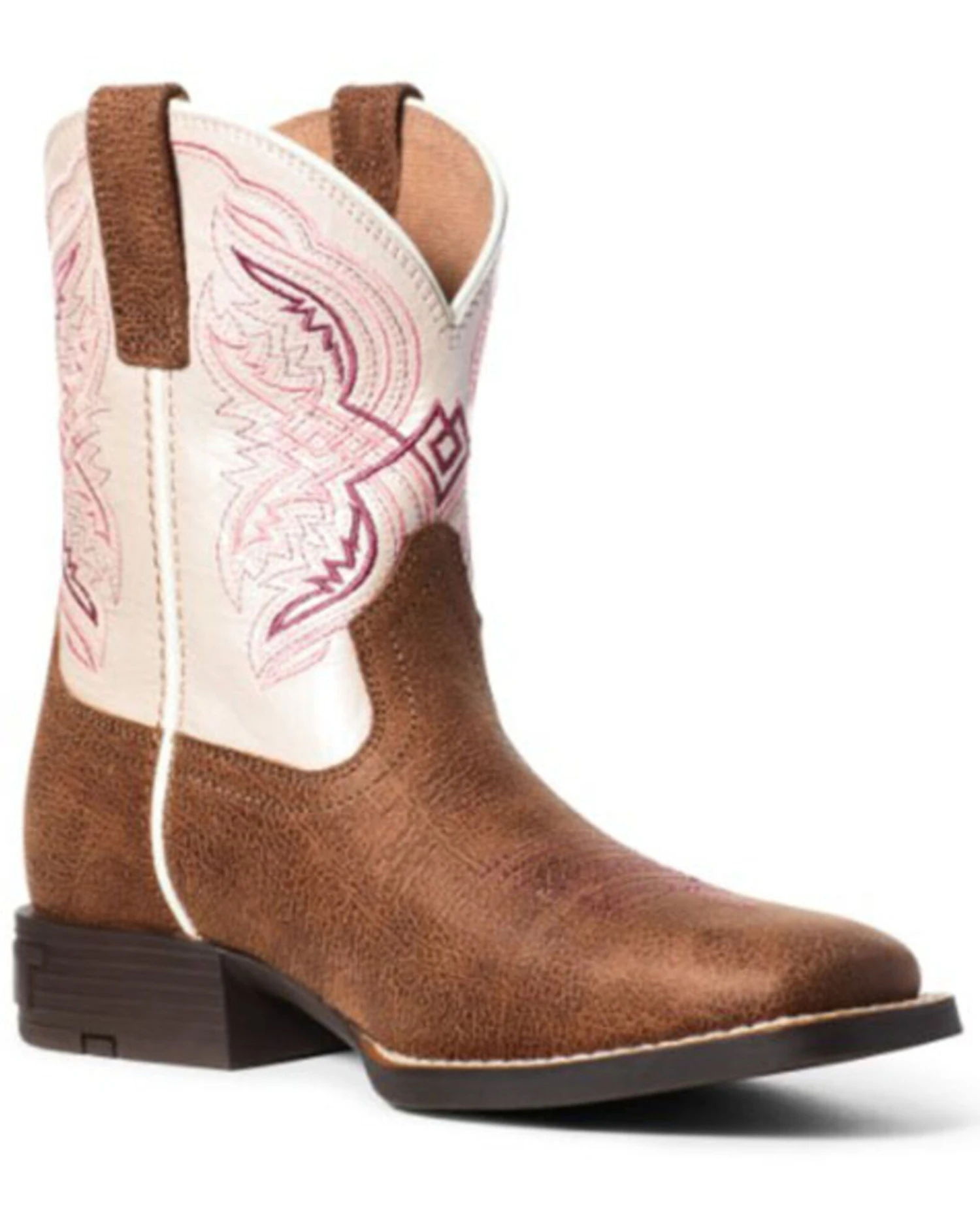 Ariat Girls' Double Kicker Western Boots - Broad Square Toe 3 Ariat Girls' Double Kicker Western Boots - Broad Square Toe