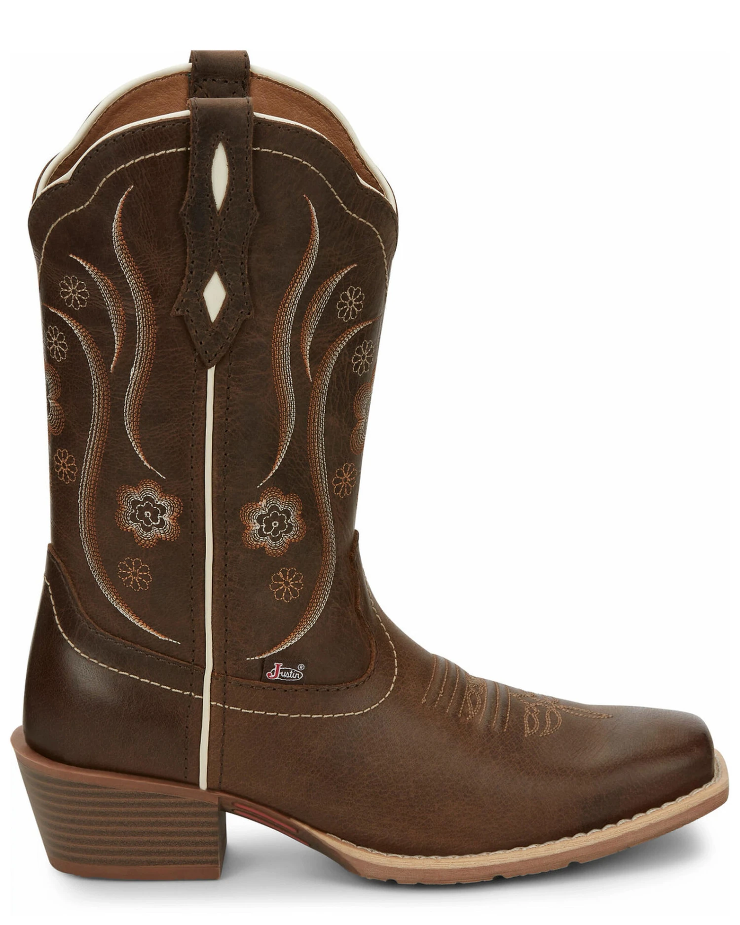 Justin Women's Jesse Brown Western Boots - Square Toe 4 Justin Women's Jesse Brown Western Boots - Square Toe - Image 2