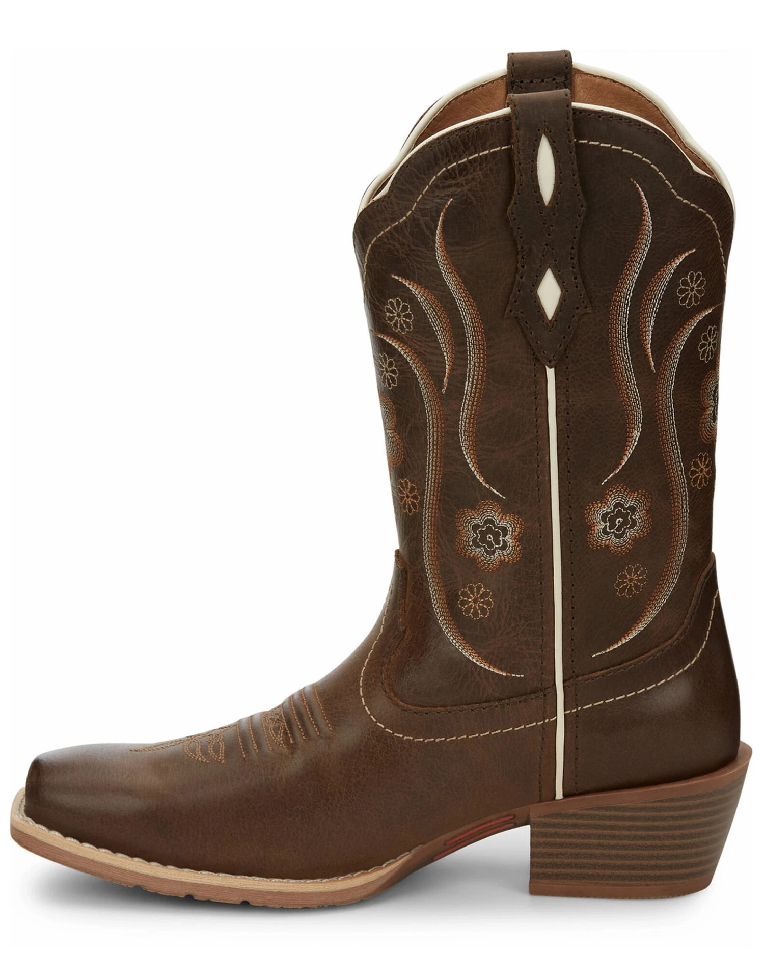 Justin Women's Jesse Brown Western Boots - Square Toe 5 Justin Women's Jesse Brown Western Boots - Square Toe - Image 3