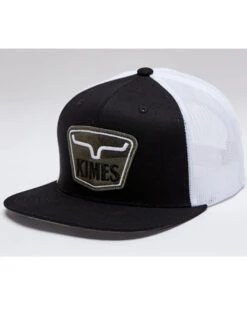 Kimes Ranch Men's Black & White Tall Boy Mesh-Back Ball Cap 