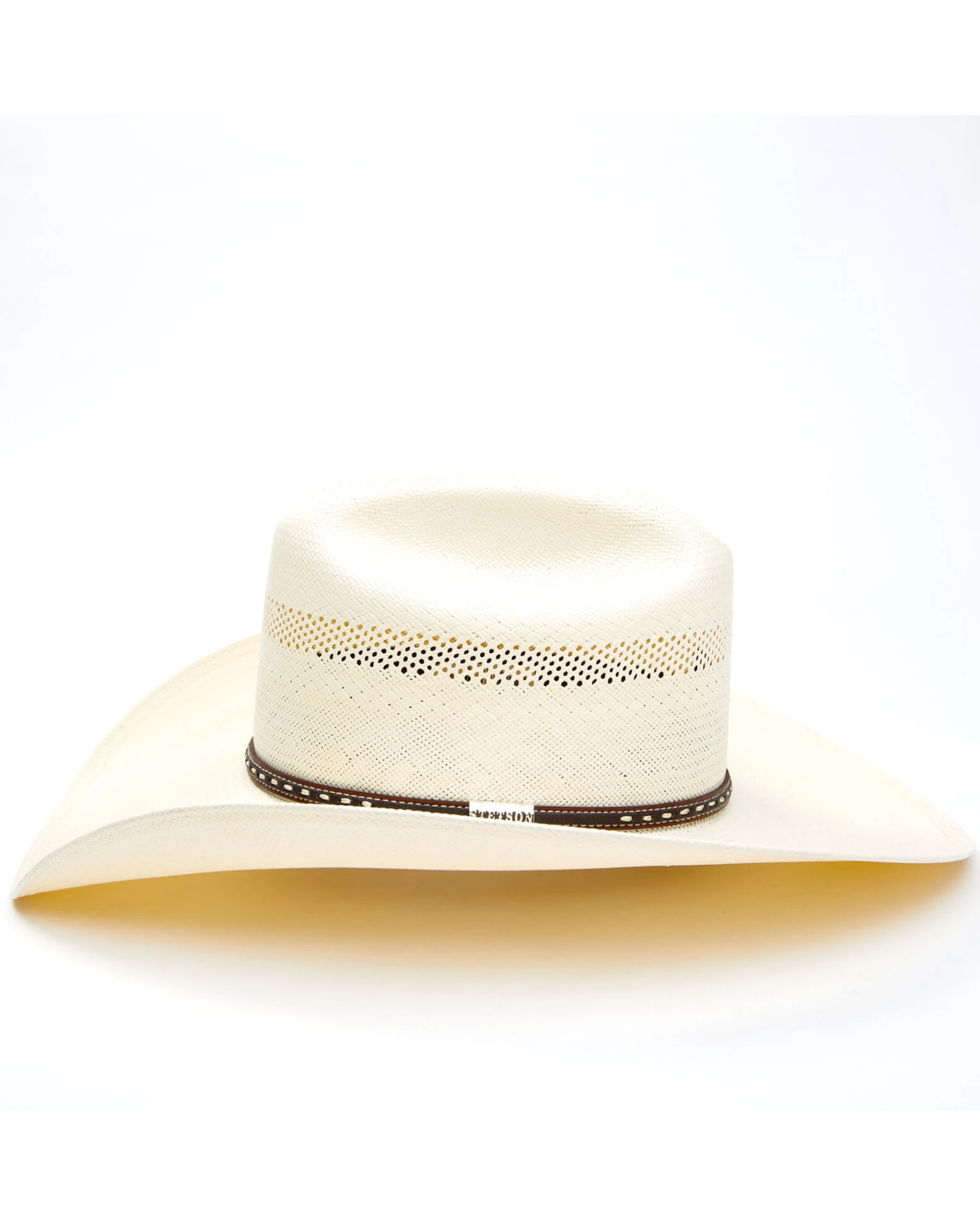 Stetson Men's Natural Crowley Straw Western Hat 4 Stetson Men's Natural Crowley Straw Western Hat - Image 2