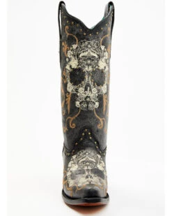 Corral Women's Floral Skull Embroidery & Studs Western Boots - Snip Toe 12 Corral Women's Floral Skull Embroidery & Studs Western Boots - Snip Toe -Deals ROPER Store 2000340854 001 P4