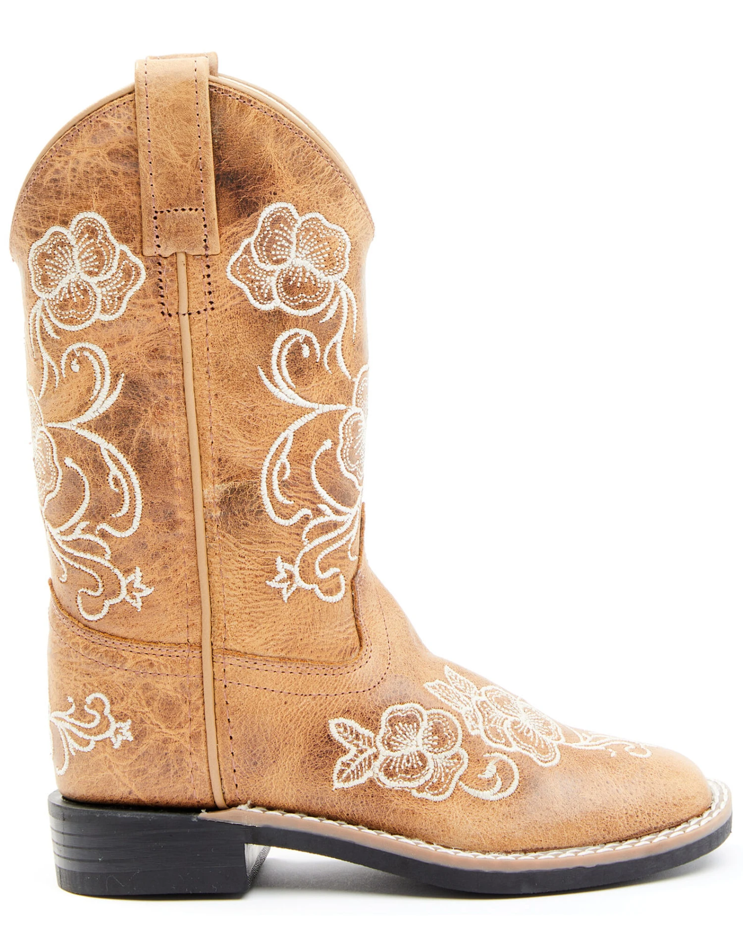Shyanne Girls' Little Lasy Floral Embroidered Western Boots - Broad Square Toe 4 Shyanne Girls' Little Lasy Floral Embroidered Western Boots - Broad Square Toe - Image 2