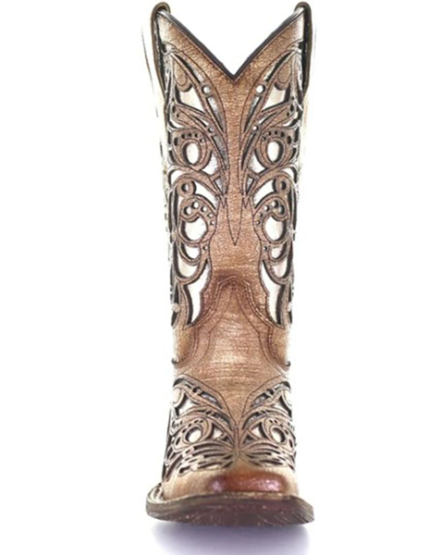 Corral Girls' Shiny Inlay Western Boots - Square Toe 6 Corral Girls' Shiny Inlay Western Boots - Square Toe - Image 4