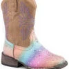 Roper Toddler Girls' Rainbow Glitter Western Boots - Square Toe -Deals ROPER Store 2000347431 280 P1