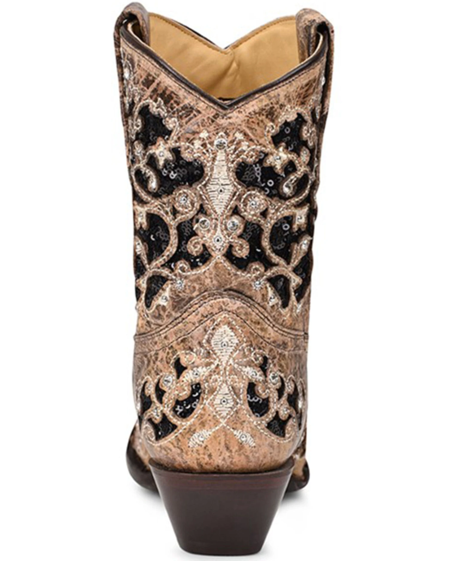Corral Women's Brown Inlay Western Booties - Snip Toe 6 Corral Women's Brown Inlay Western Booties - Snip Toe - Image 4