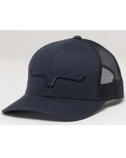 Kimes Ranch Men's Black Weekly Trucker Embroidered Logo Mesh-Back Ball Cap 