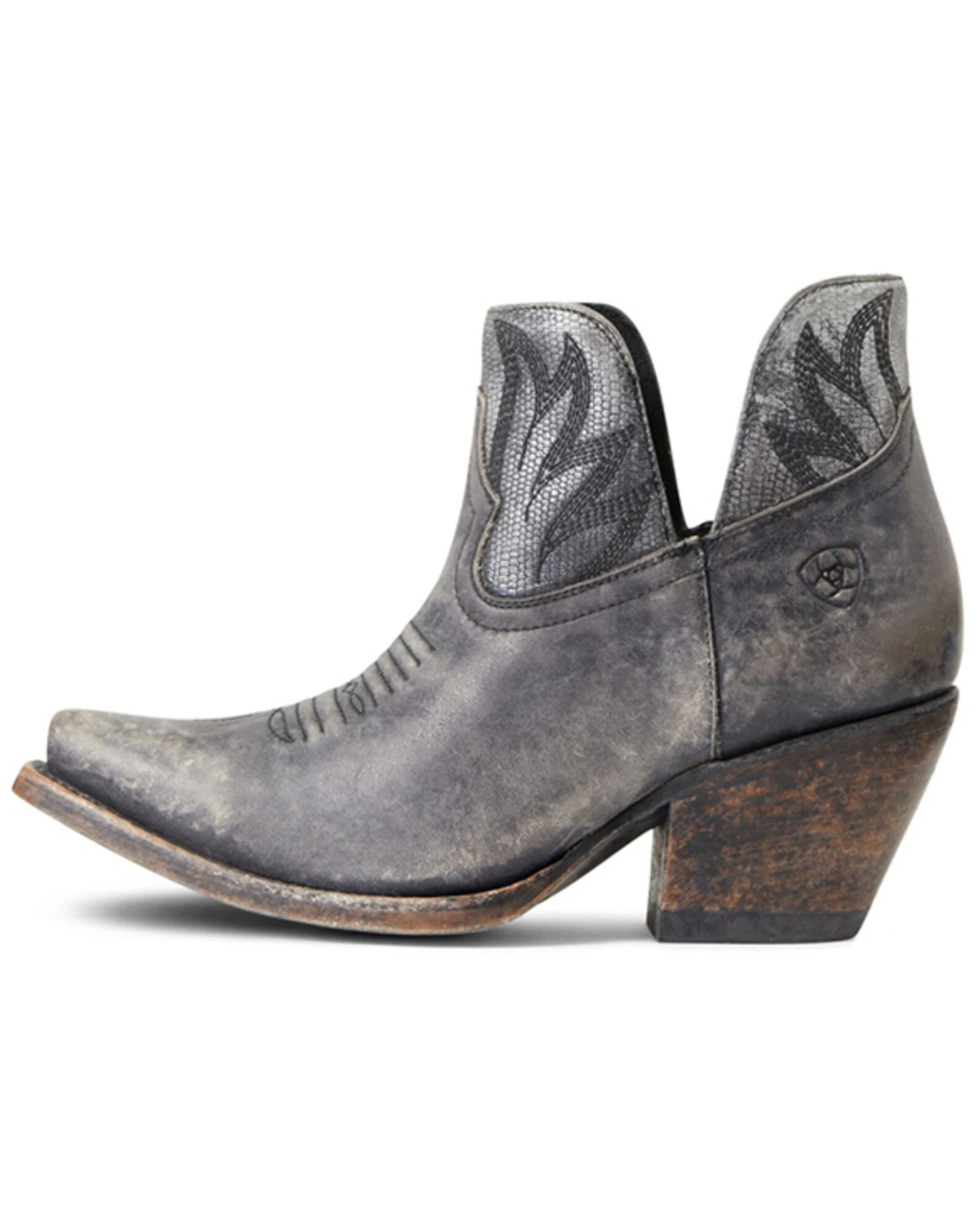 Ariat Women's Naturally Distressed Western Booties - Snip Toe 4 Ariat Women's Naturally Distressed Western Booties - Snip Toe - Image 2