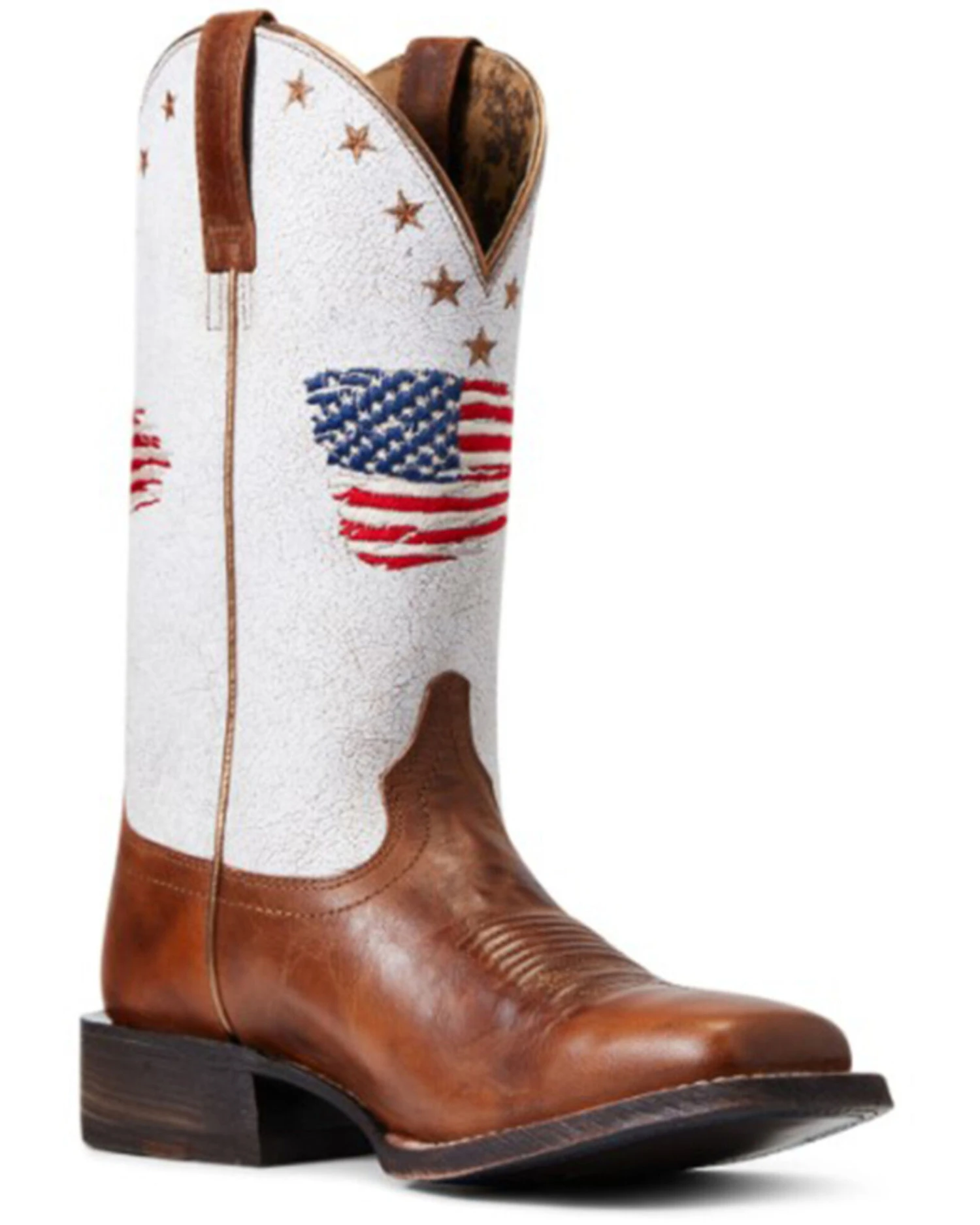 Ariat Women’s Patriot Crackled American Flag Western Performance Boots – Broad Square Toe 3 Ariat Women’s Patriot Crackled American Flag Western Performance Boots – Broad Square Toe