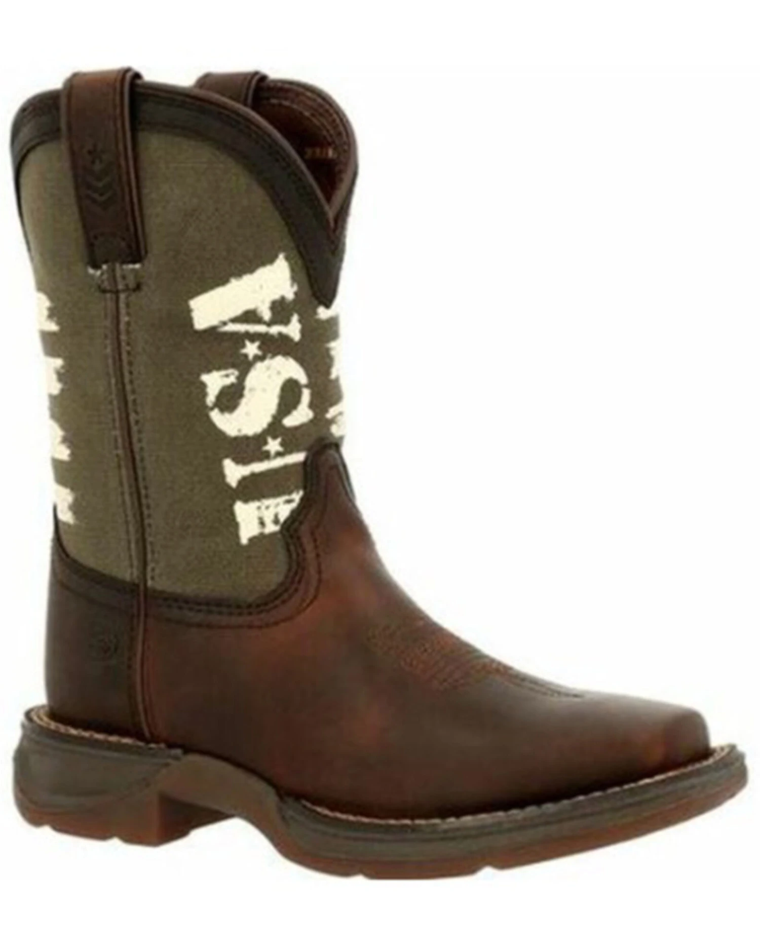 Durango Boys' Lil' Rebel USA Flag Western Boots - Broad Square Toe 3 Durango Boys' Lil' Rebel USA Flag Western Boots - Broad Square Toe