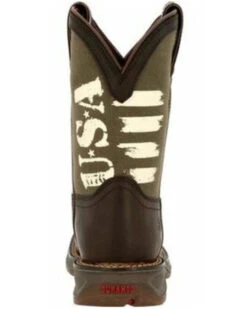 Durango Boys' Lil' Rebel USA Flag Western Boots - Broad Square Toe 13 Durango Boys' Lil' Rebel USA Flag Western Boots - Broad Square Toe -Deals ROPER Store 2000355865 201 P5