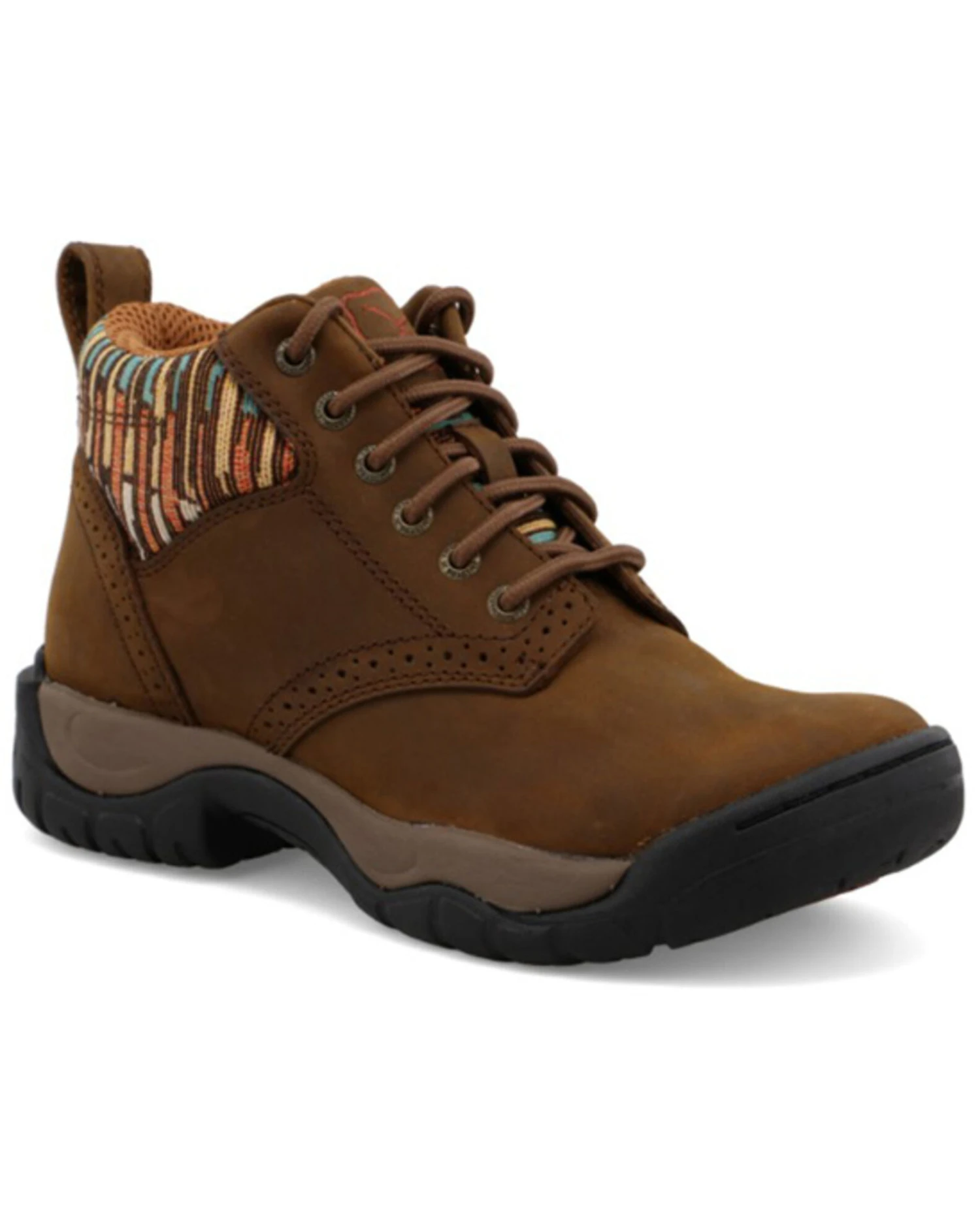 Twisted X Women's 4" All Around Lace-Up Hiking Multi Brown Work Boot - Round Toe 3 Twisted X Women's 4" All Around Lace-Up Hiking Multi Brown Work Boot - Round Toe