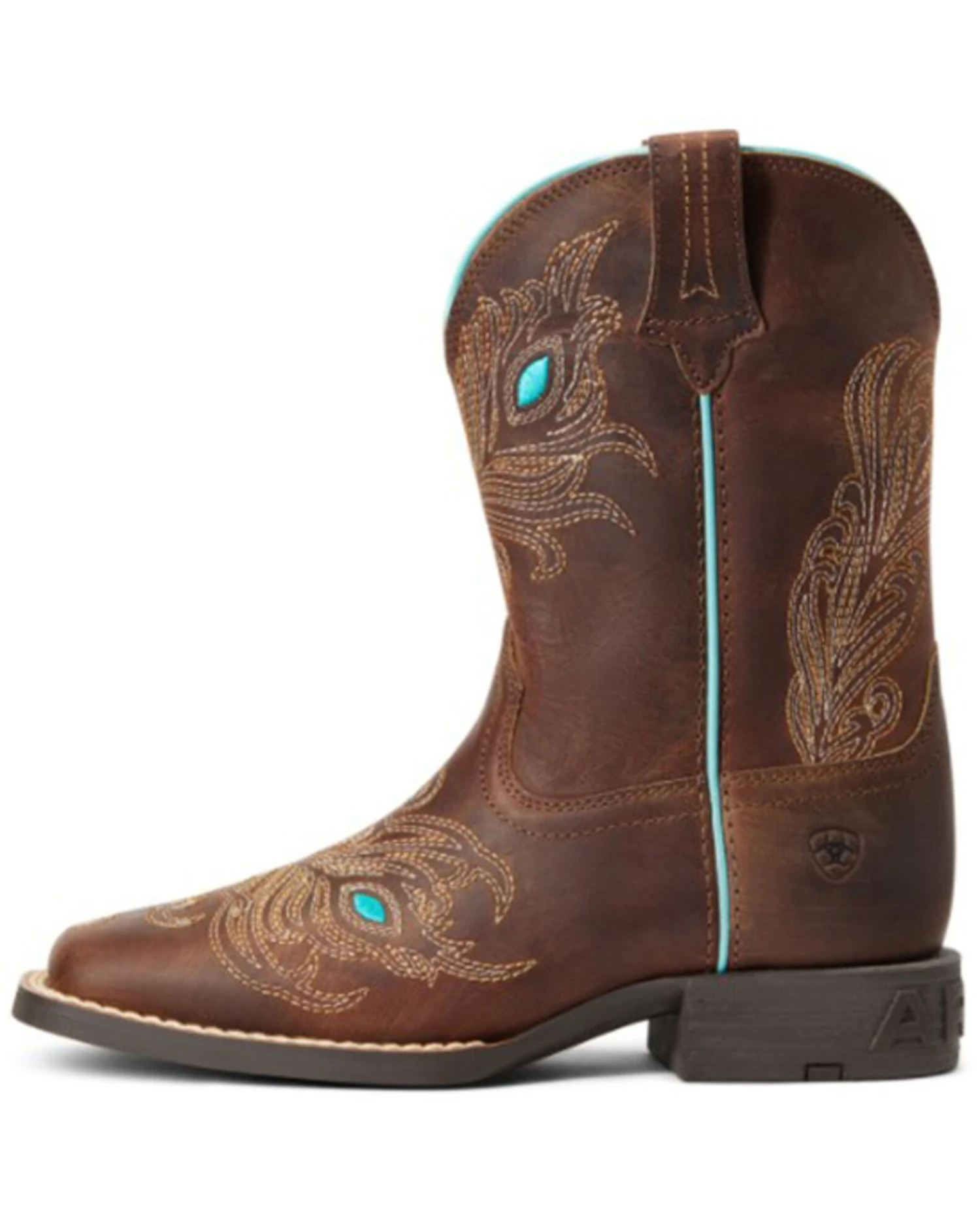 Ariat Girls' Bright Eyes II Hat Leather Boot - Broad Square Toe 4 Ariat Girls' Bright Eyes II Hat Leather Boot - Broad Square Toe - Image 2