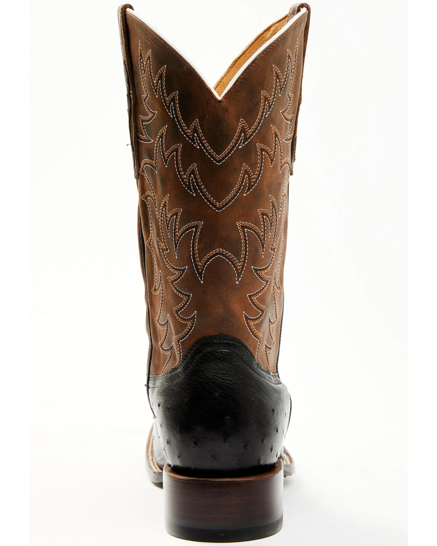 Cody James Men's Saddle Black Full-Quill Ostrich Exotic Western Boots - Broad Square Toe 7 Cody James Men's Saddle Black Full-Quill Ostrich Exotic Western Boots - Broad Square Toe - Image 5