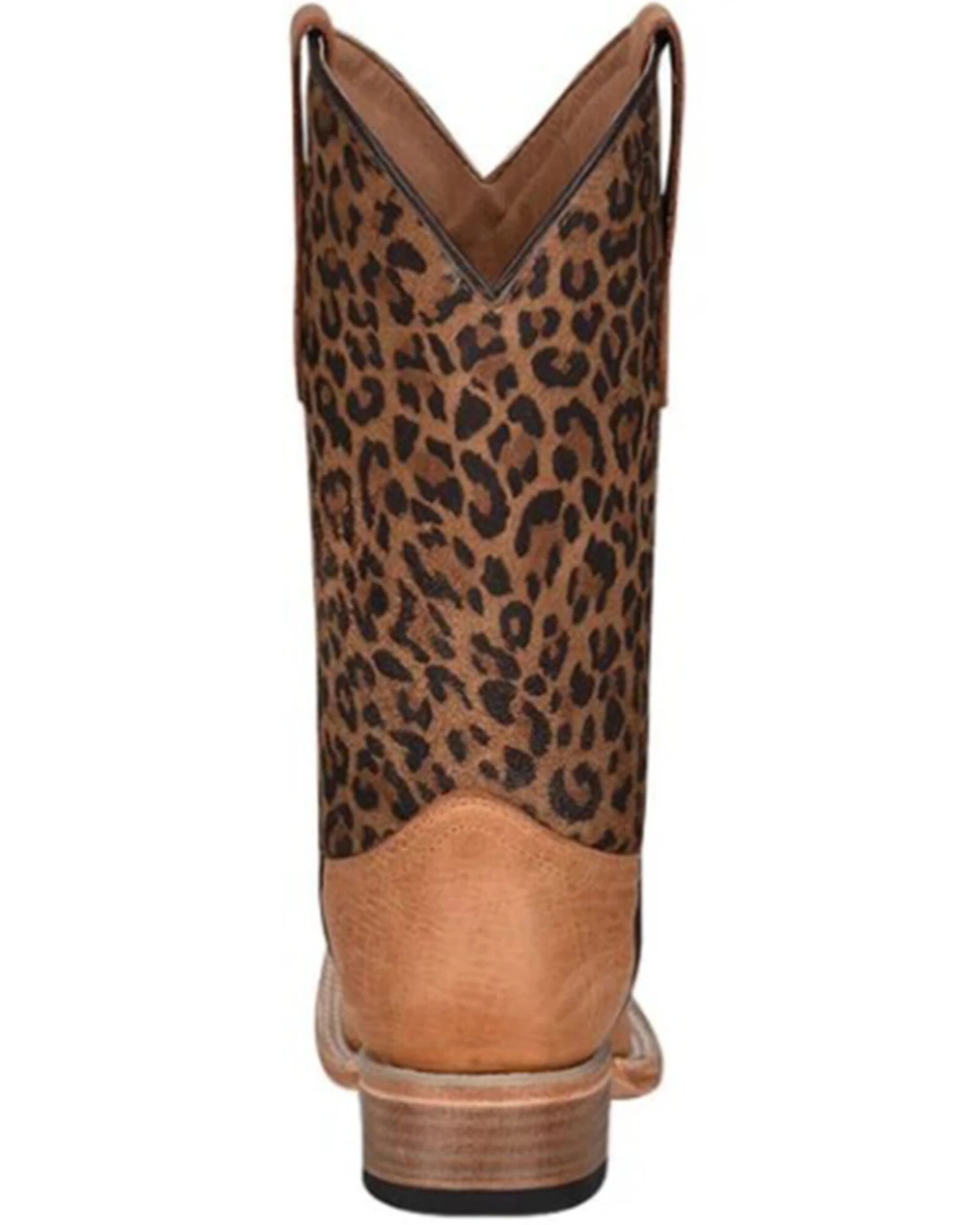 Circle G Girls' Leopard Print Western Boots - Square Toe 6 Circle G Girls' Leopard Print Western Boots - Square Toe - Image 4