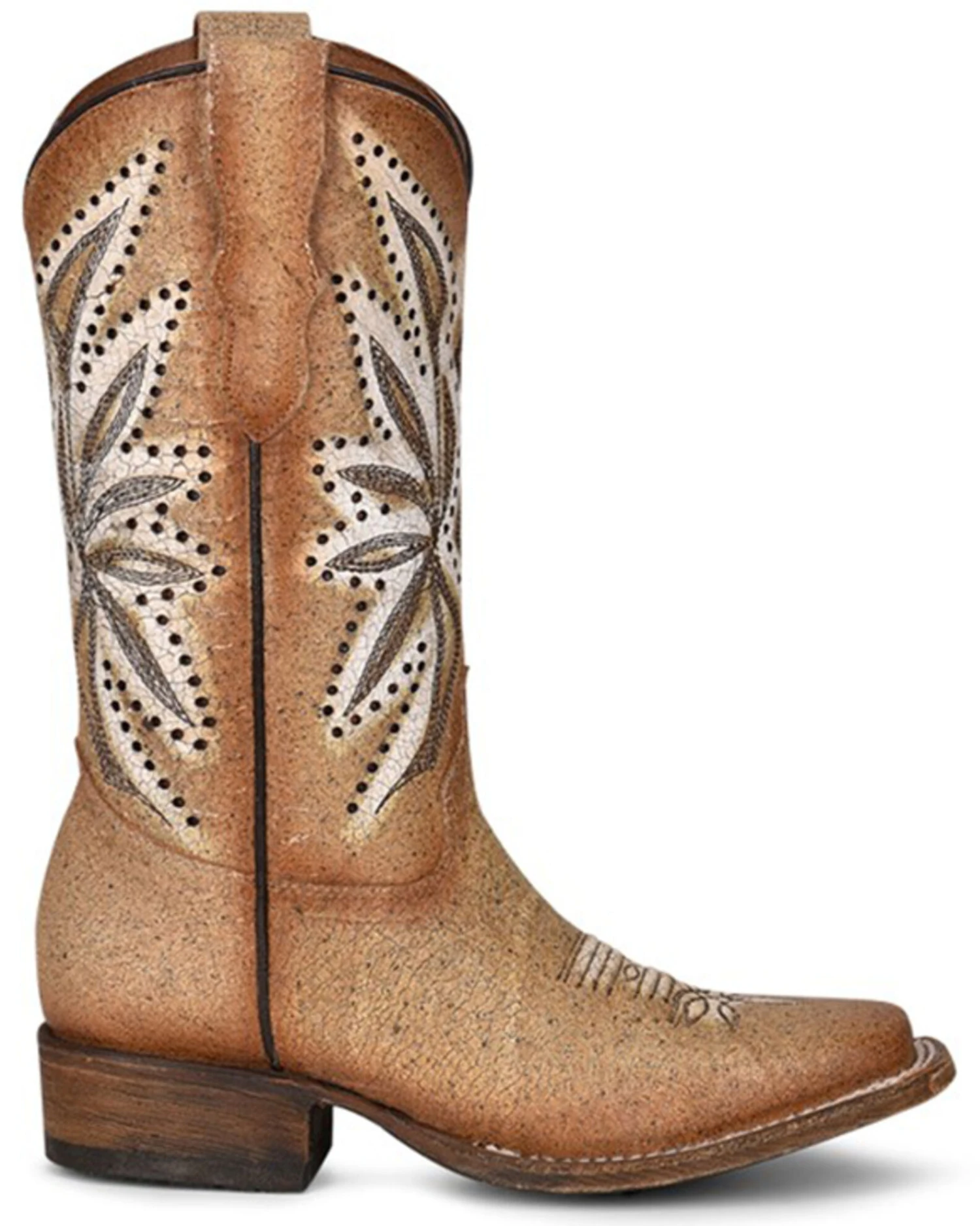 Corral Girls' Straw Embroidery Western Boots - Square Toe 4 Corral Girls' Straw Embroidery Western Boots - Square Toe - Image 2