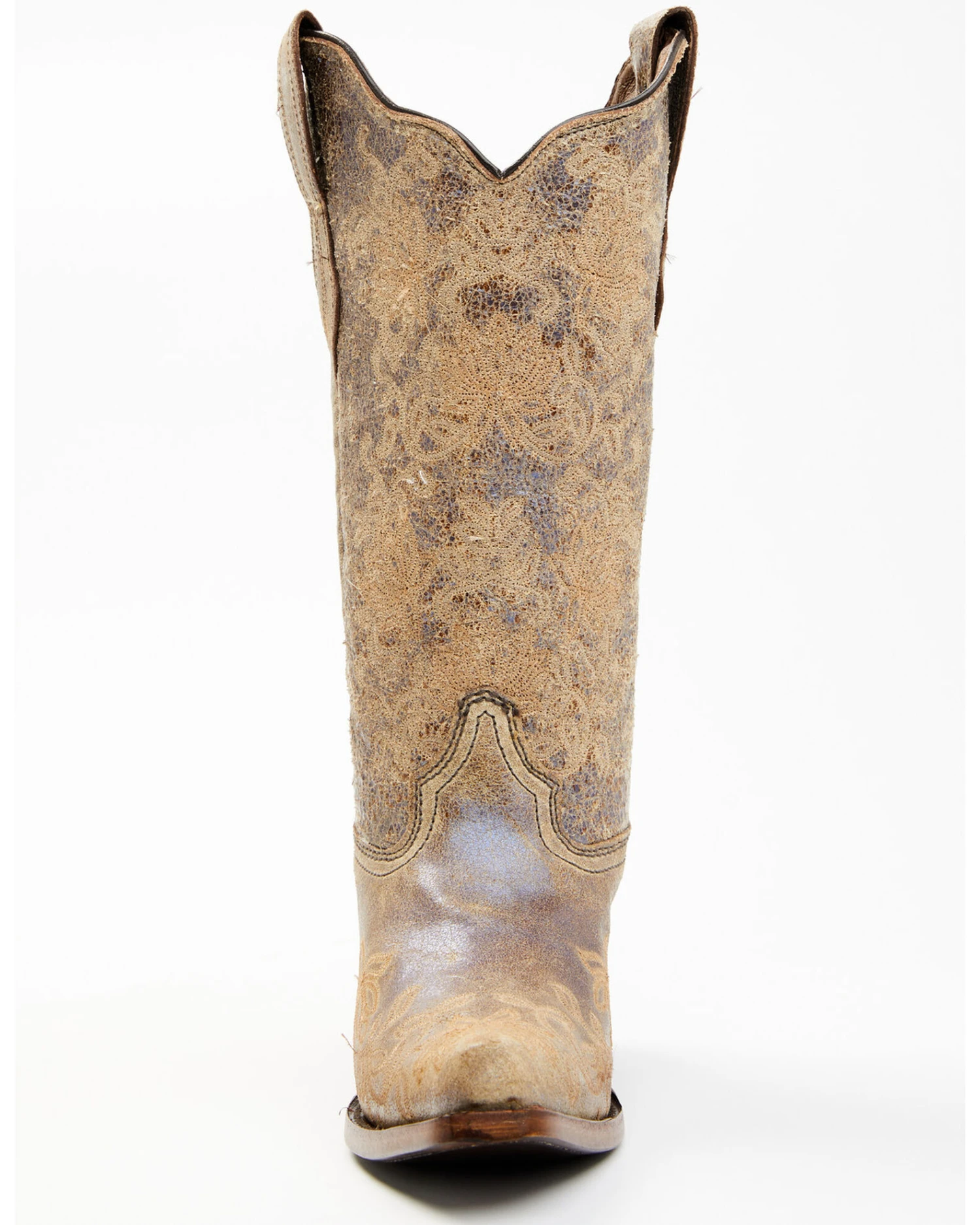 Circle G Women's Brown Floral Embroidery Western Boots - Snip Toe 6 Circle G Women's Brown Floral Embroidery Western Boots - Snip Toe - Image 4