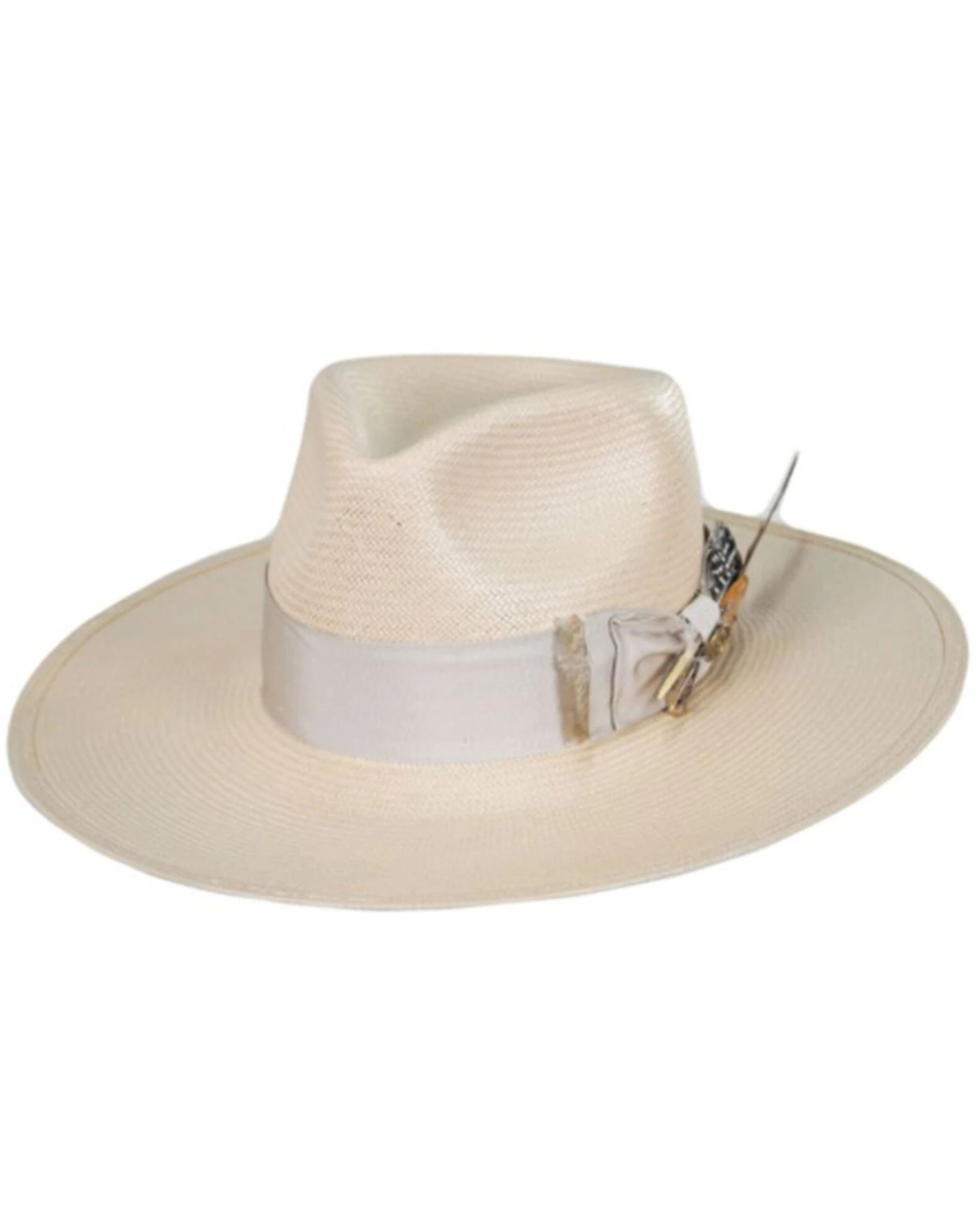 Stetson Men's Atacama Silver Belly Pinch Front Straw Western Hat 3 Stetson Men's Atacama Silver Belly Pinch Front Straw Western Hat