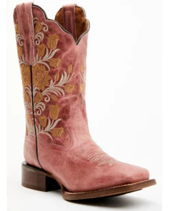 Dan Post Women's Athena Floral Embroidered Western Performance Boots - Broad Square Toe