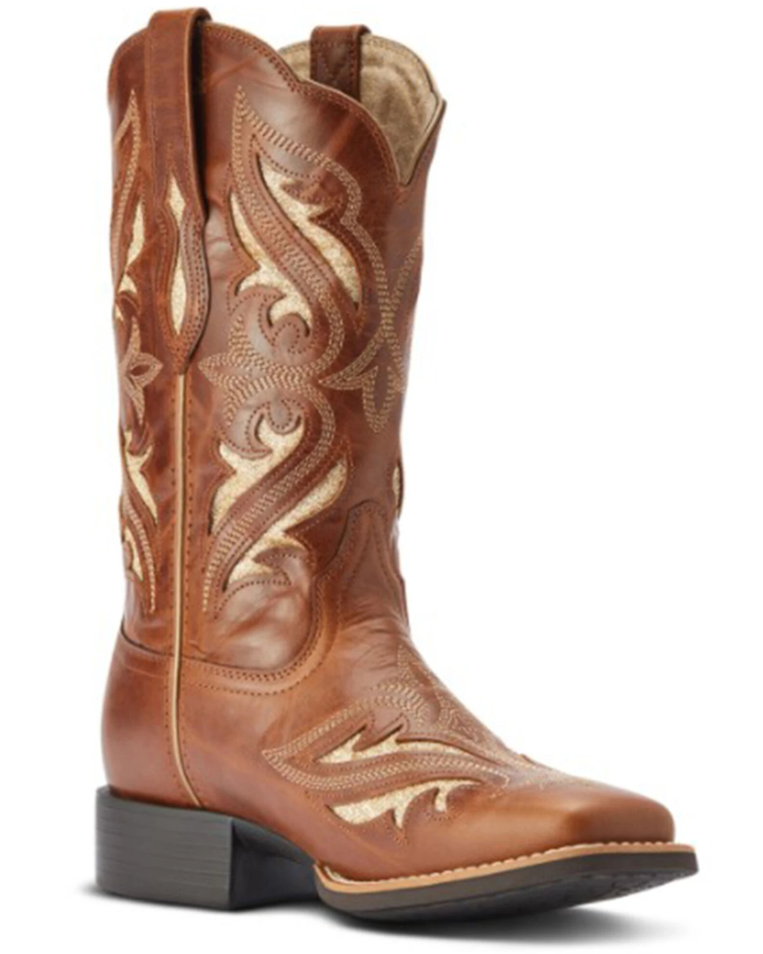 Ariat Women's Round Up Bliss Underlay Performance Western Boots - Broad Square Toe 3 Ariat Women's Round Up Bliss Underlay Performance Western Boots - Broad Square Toe