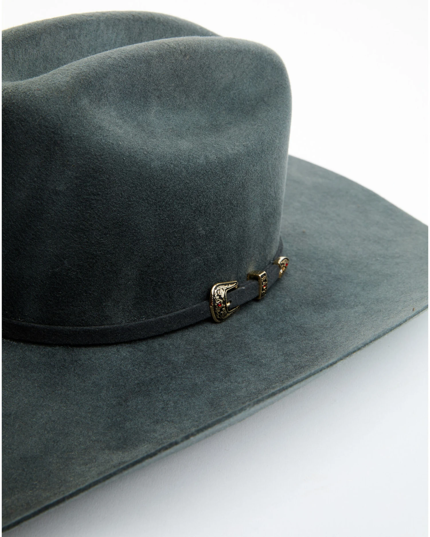 ProHats Men's Precreased Buckle Band Wool Felt Western Hat 4 ProHats Men's Precreased Buckle Band Wool Felt Western Hat - Image 2